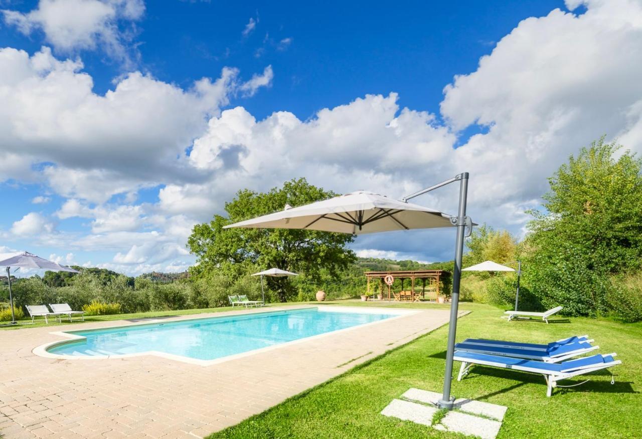 Vila Casa Ora D'Oro - Panoramic Views / Pool / Private Garden Trequanda Exteriér fotografie