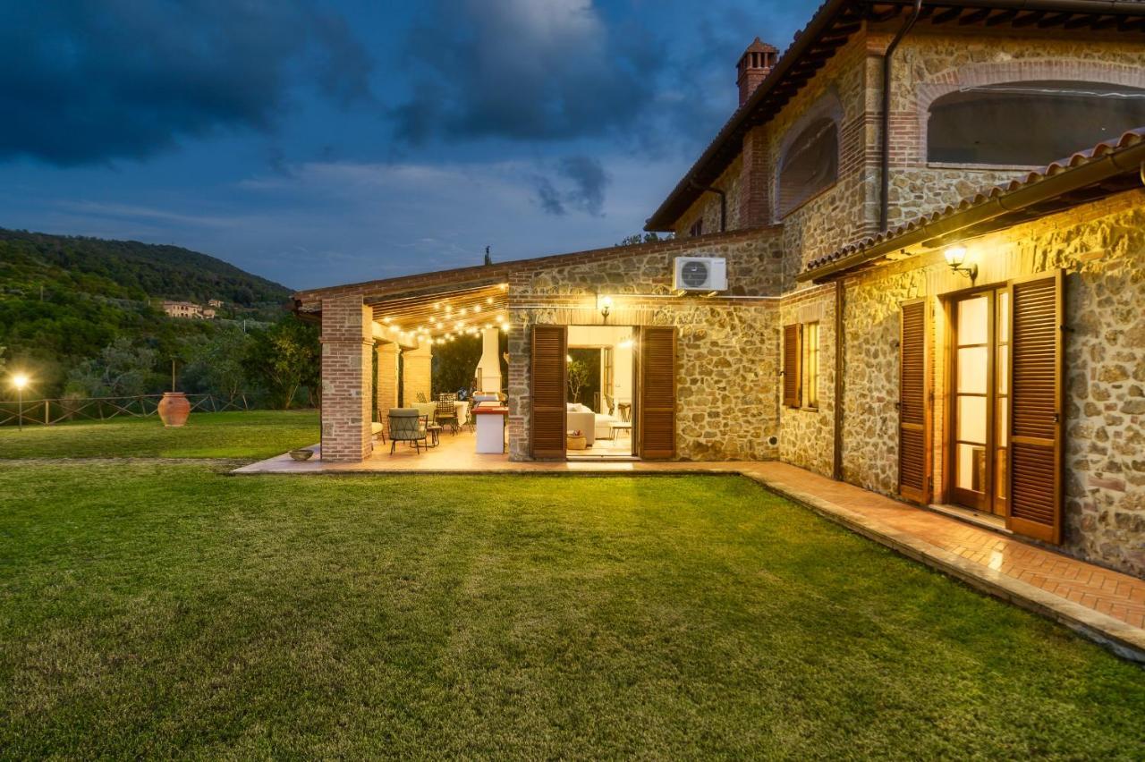 Vila Casa Ora D'Oro - Panoramic Views / Pool / Private Garden Trequanda Exteriér fotografie
